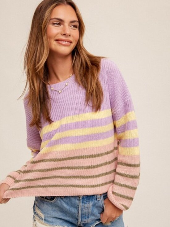 Hem & Thread Sweaters - NWT Hem & Thread Abbi Lightweight Crew Neck Sweater (S/M/L)